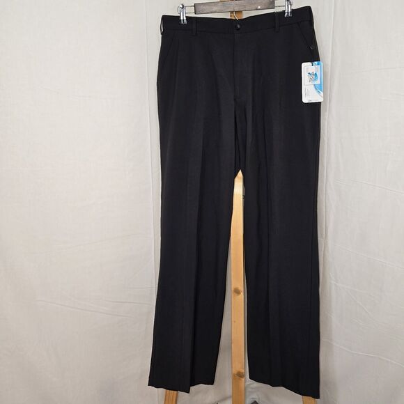 Tommy Armour Dri Logic W34 x L32 Flat Front Lightweight Pants - Black NWT - Picture 1 of 3